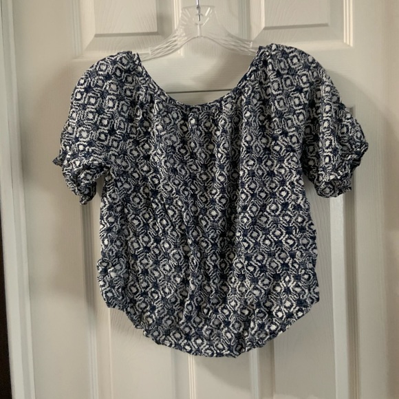 Abercrombie & Fitch Blue/White Round Hem Top size XS - Picture 7 of 7